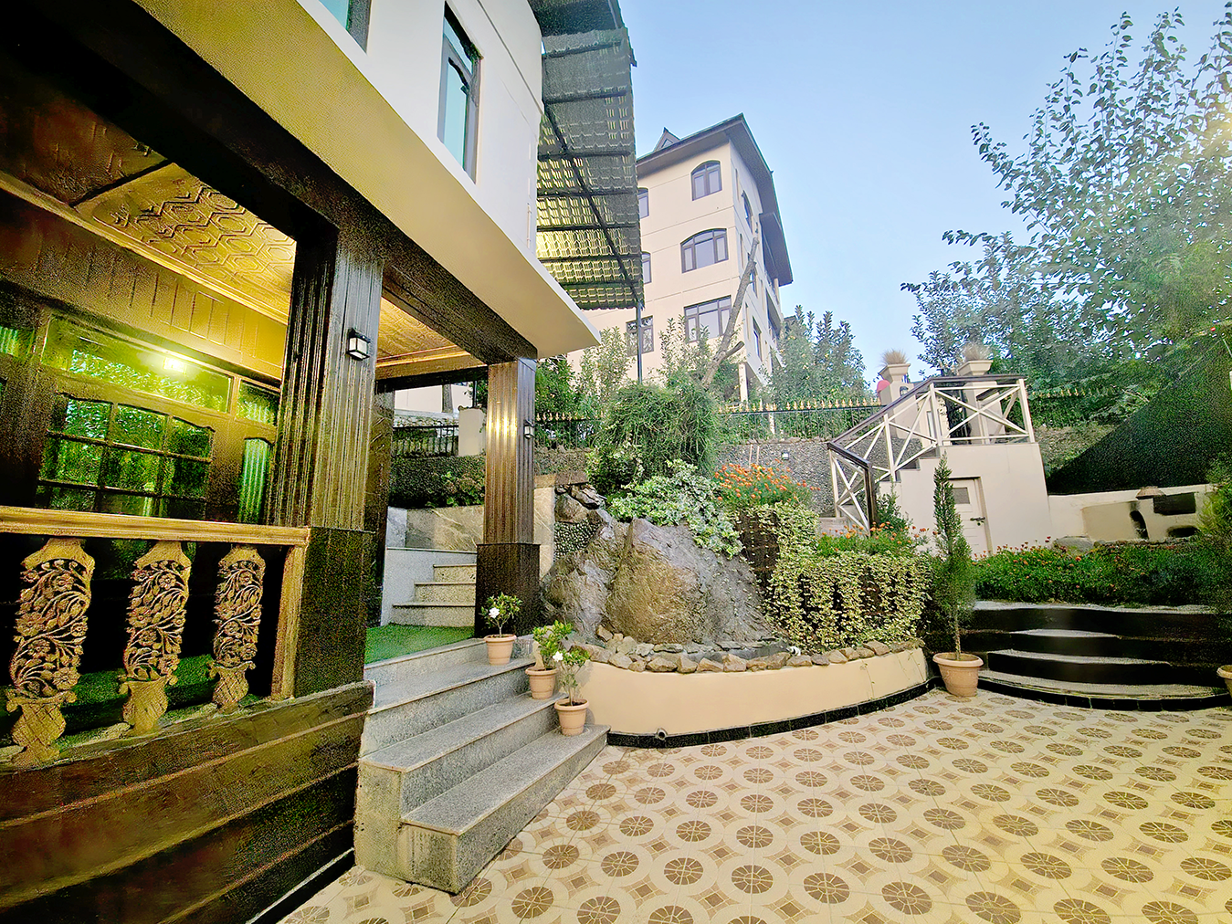Outside