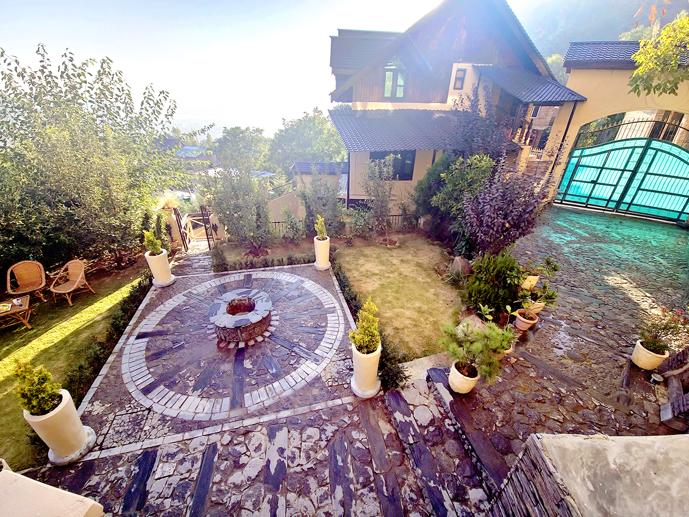 Outside